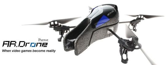 Parrot, un drone quadricopètère pilotable via iphone et utilisant le wifi et la réalité augmentée