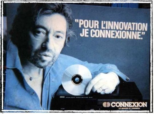 Serge Gainsbourg - années 80 - pub Connexion